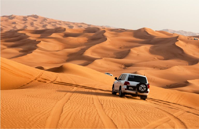 4WDの砂漠ドライブ