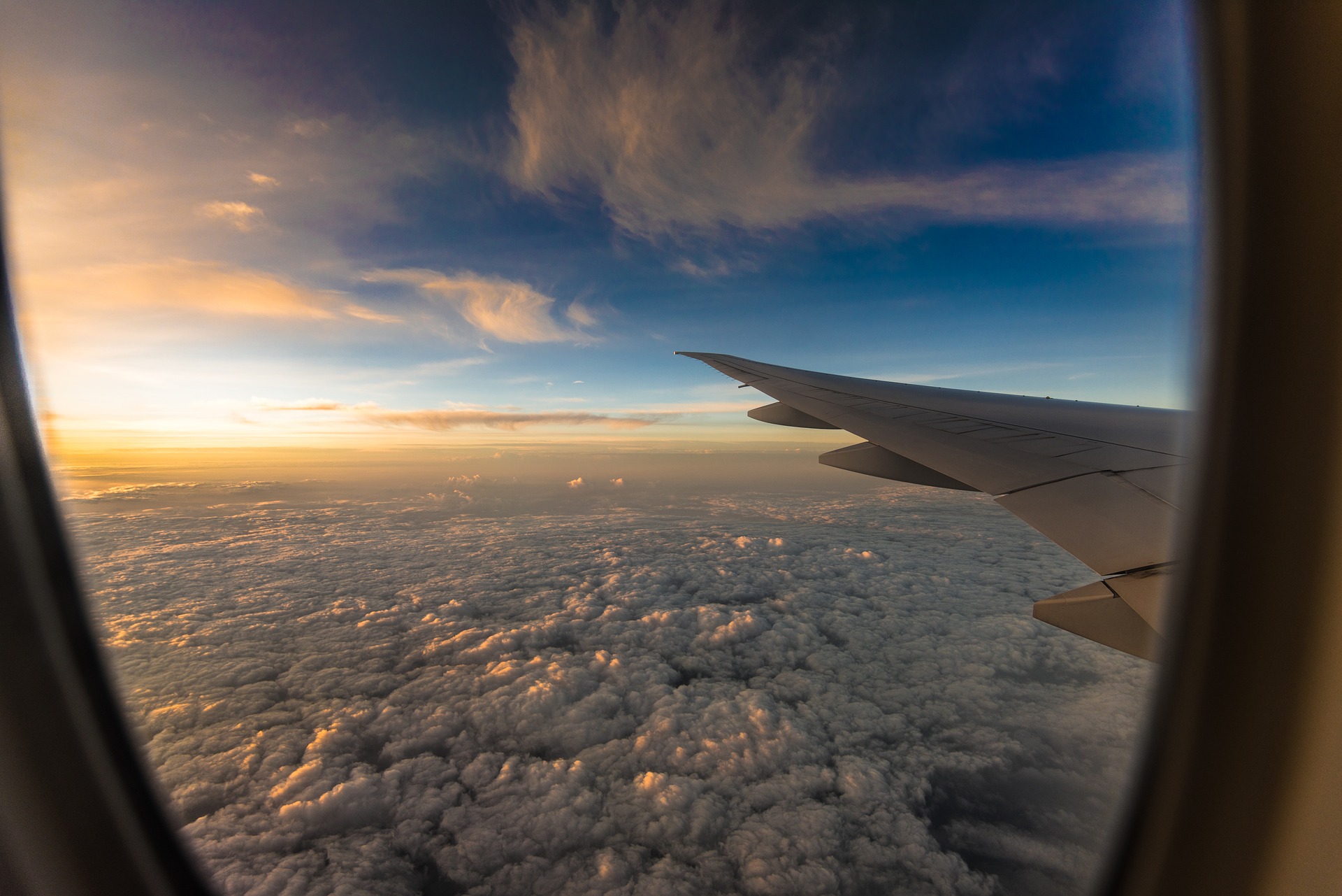 View from inside the plane