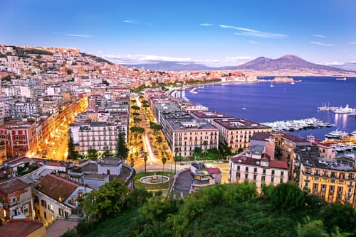 イタリア　ナポリの遠景