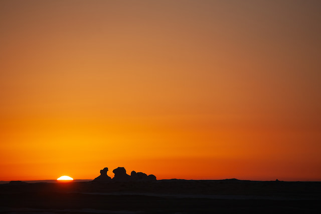 エジプトのバハレイヤオアシスでの夕日-エジプトプランページ