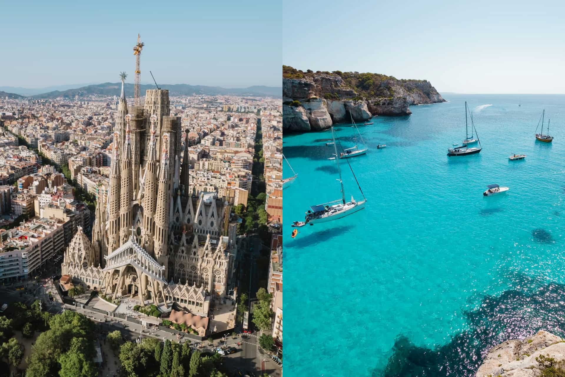 スペインのバルセロナとメノルカ島-スペインプランページ