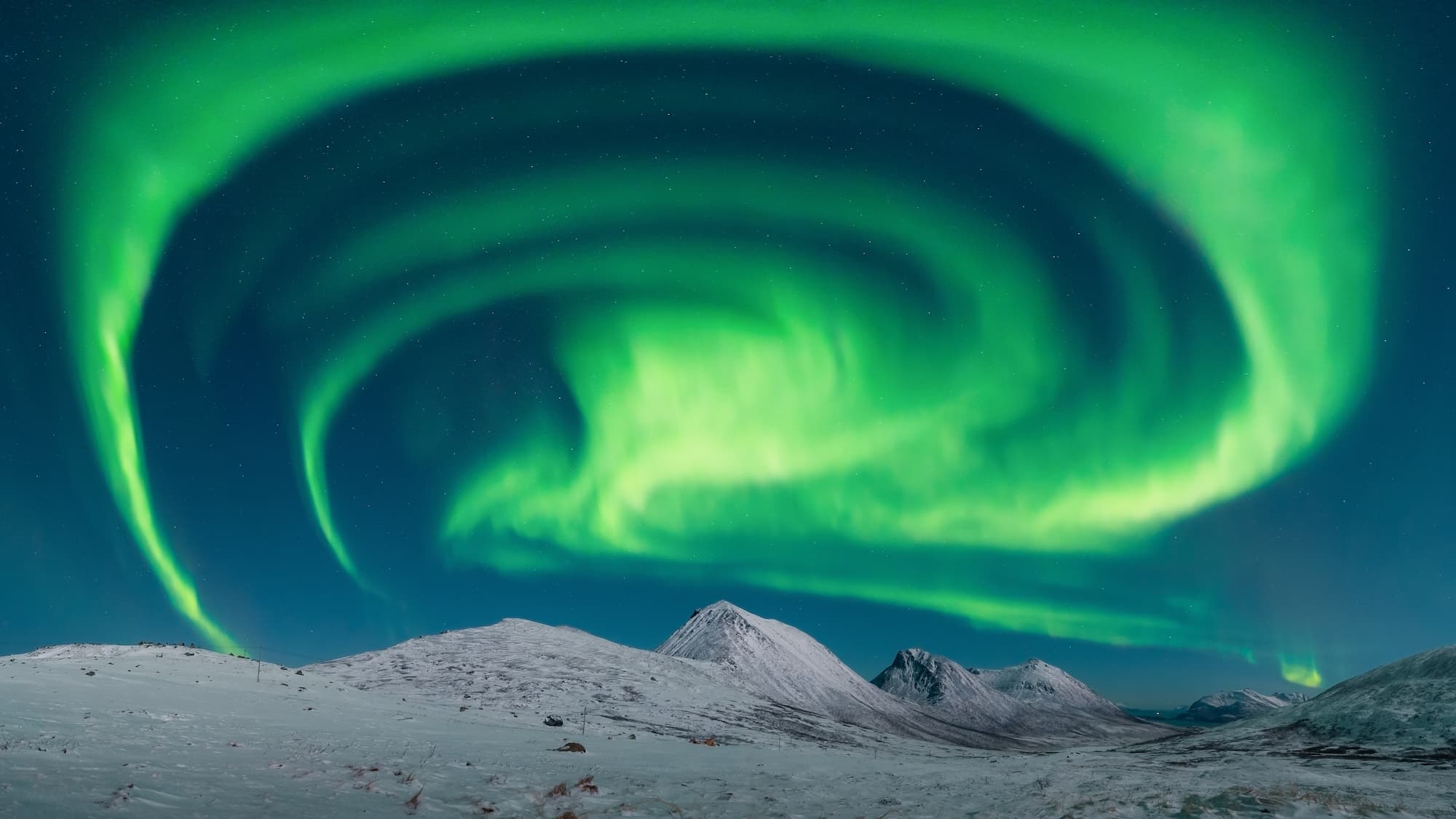 ノルウェーのトロムソのオーロラ