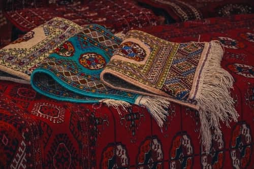トルクメニスタンのトルクチカバザールのカーペット