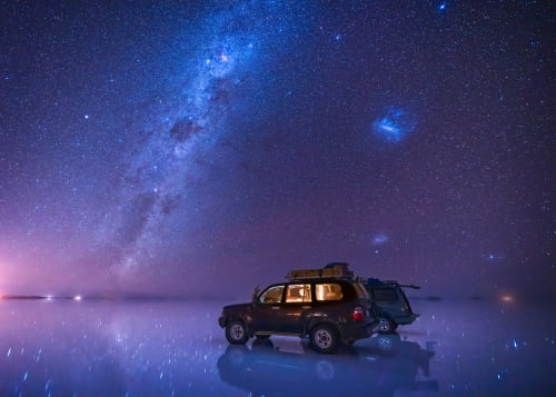 ボリビアのウユニの星空