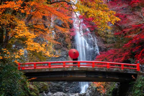 大阪の箕面の滝